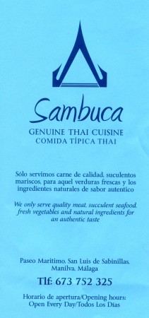 Sambuca Genuine Thai Cuisine in Sabinillas